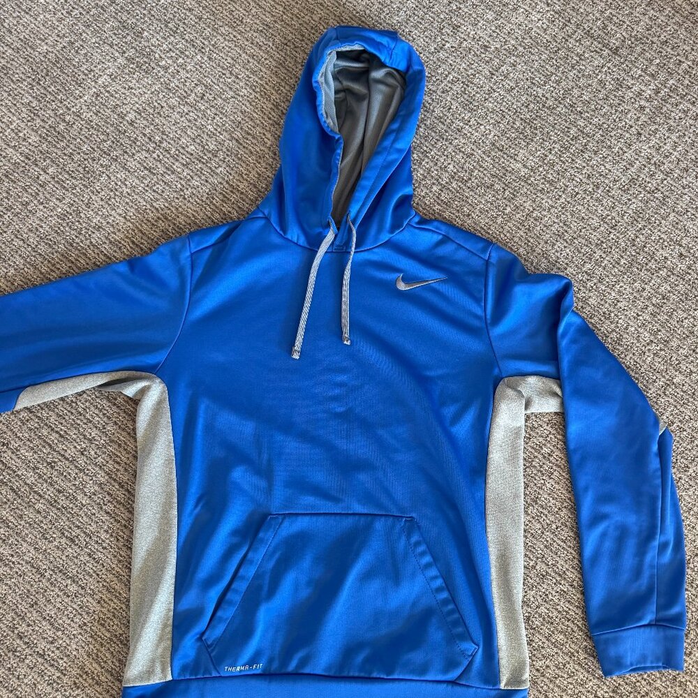 Nike Men's Therma-Fit Blue Sweatshirt - L